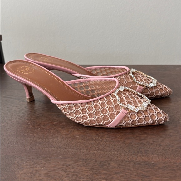 Malone Souliers Shoes - Malone Souliers Missy Mule Pumps EU 38 Pink Heels Slip-On Leather Pointed Toe